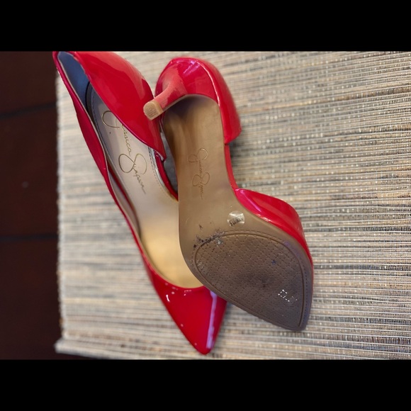 Jessica Simpson - size 7; high heeled; Red Shoes - Picture 4 of 9